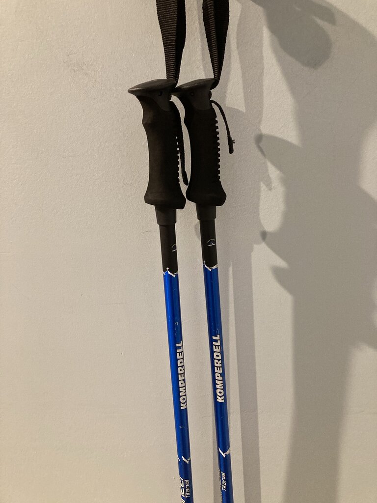 Komperdell Moutaineer Titanal Adjustable Trekking Poles, Blue