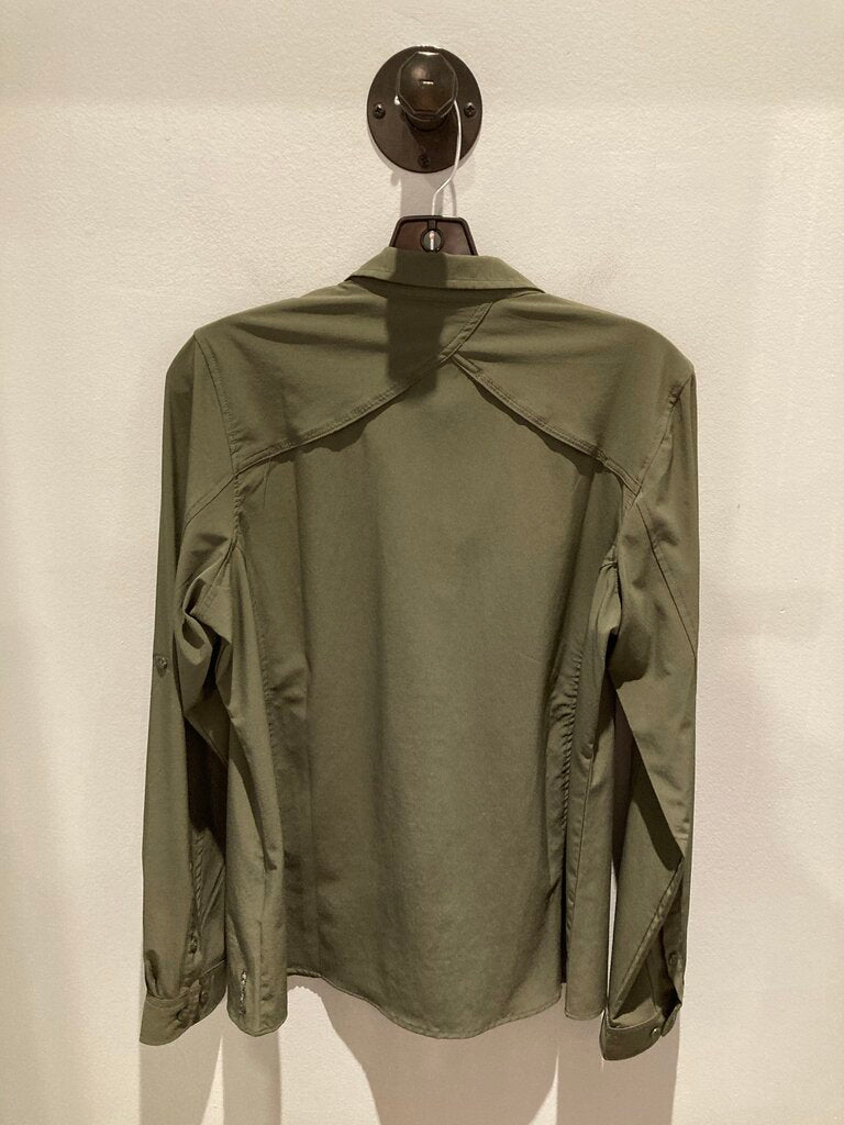 Exofficio LS Button Up, Green, Women's L