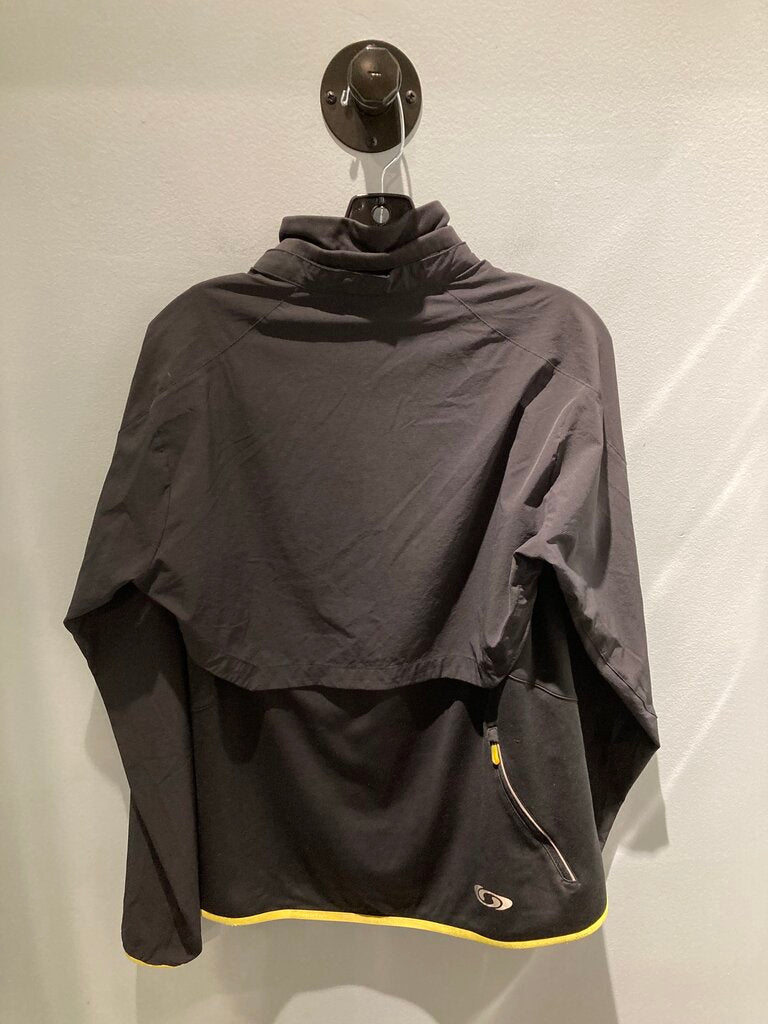 Salomon Softshell Full Zip Convertible Jacket, Black/Yellow, Men's L