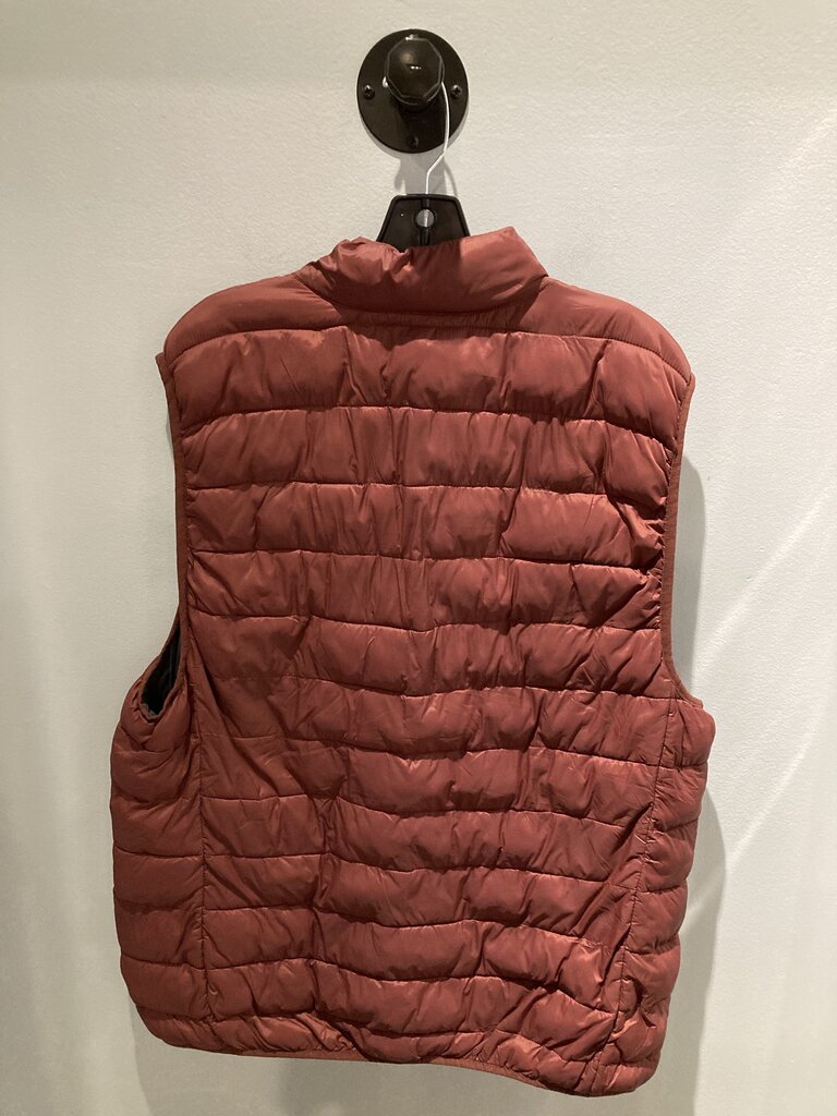 Eddie Bauer Full Zip Puffy Vest, Maroon, Men's XXL