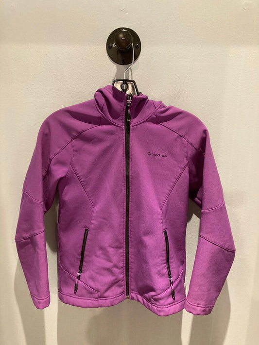 Quechua Fleece Lined Softshell Jacket, Purple, Youth S
