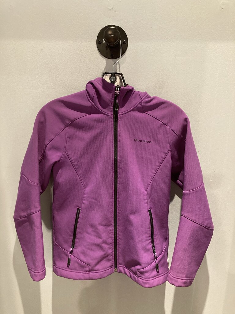 Quechua Fleece Lined Softshell Jacket, Purple, Youth S