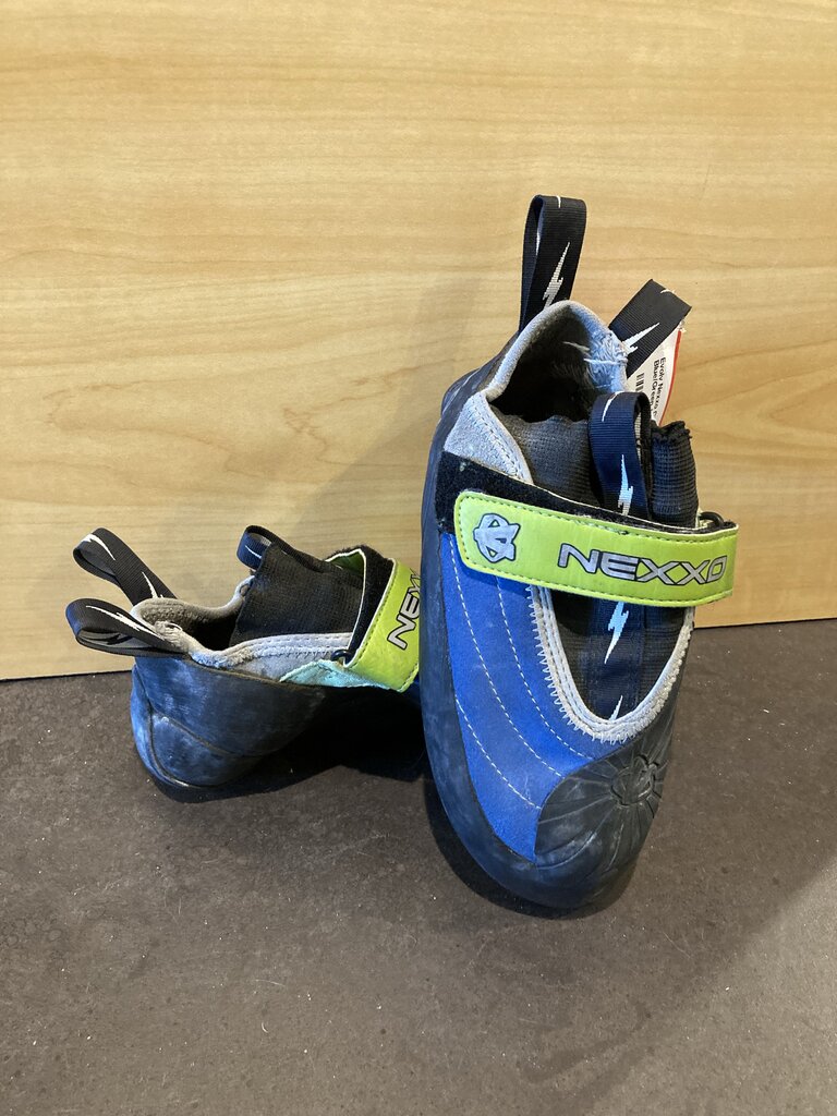 Evolv Nexxo Climbing Shoe, Blue/Green, Men's 7.5