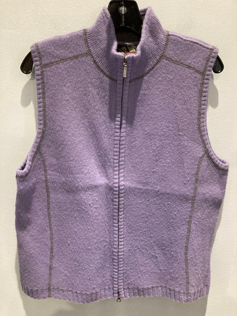 (Pilling) Eddie Bauer Wool Vest, Lilac, Women's XL
