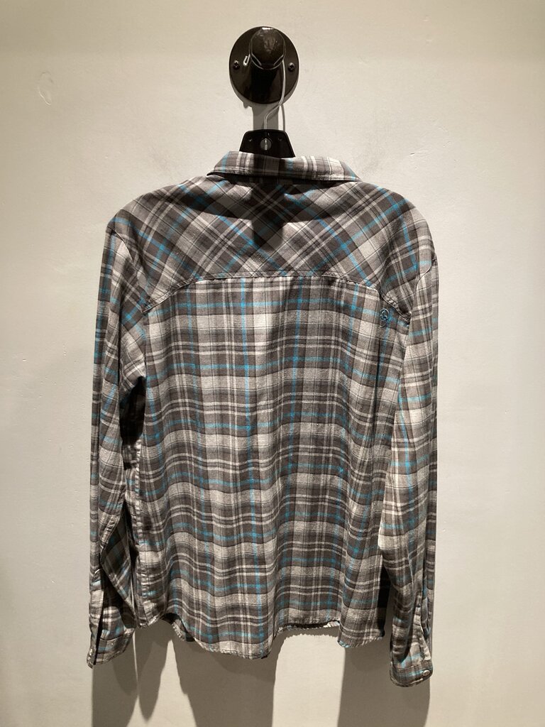 La Sportiva Button Up Shirt, Grey/Blue, Men's L