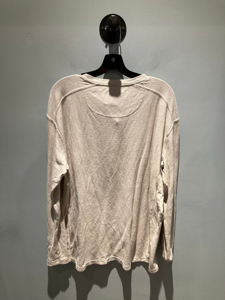 Royal Robins Waffle Knit LS Shirt, Cream, Men's XXL