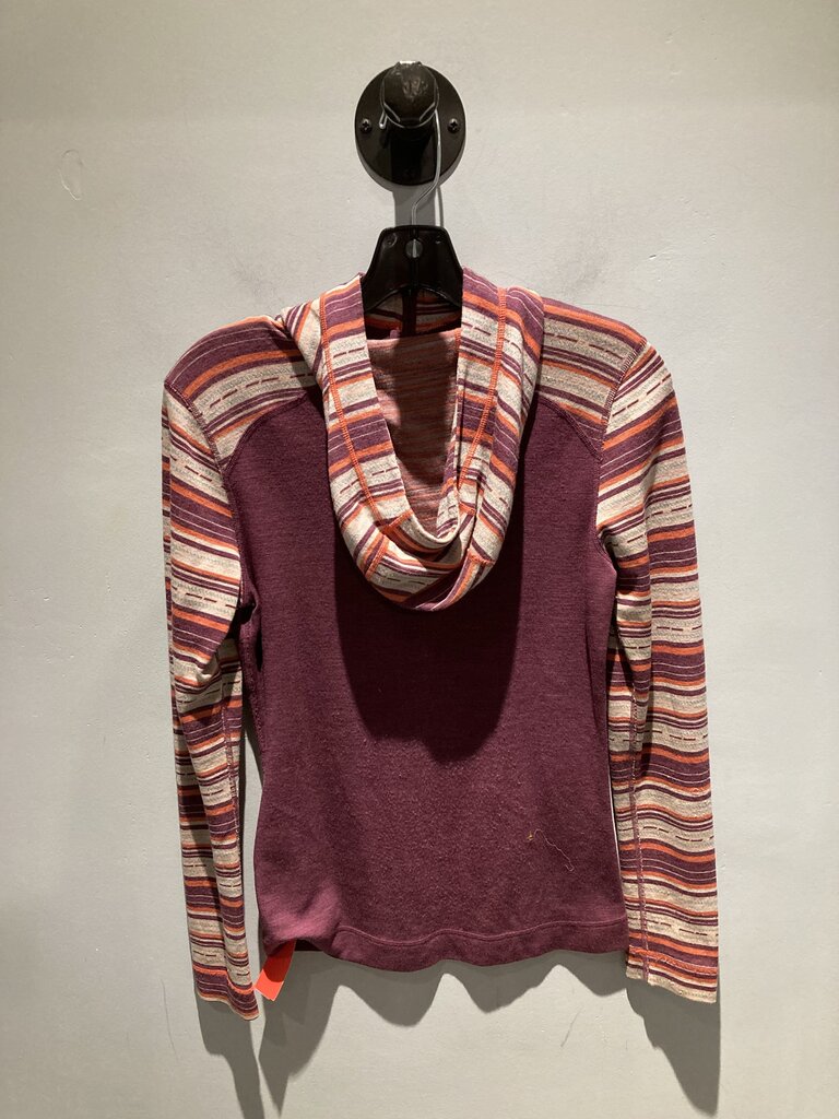 Smartwool Hooded 1/4 Zip Jacket, Plum/Orange, Women's M