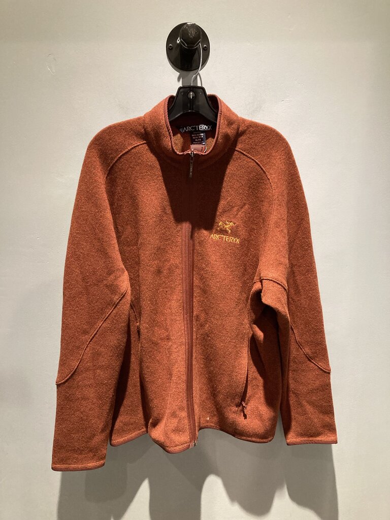 Arc'Teryx Full Zip Wool Jacket, Orange, Men's XL