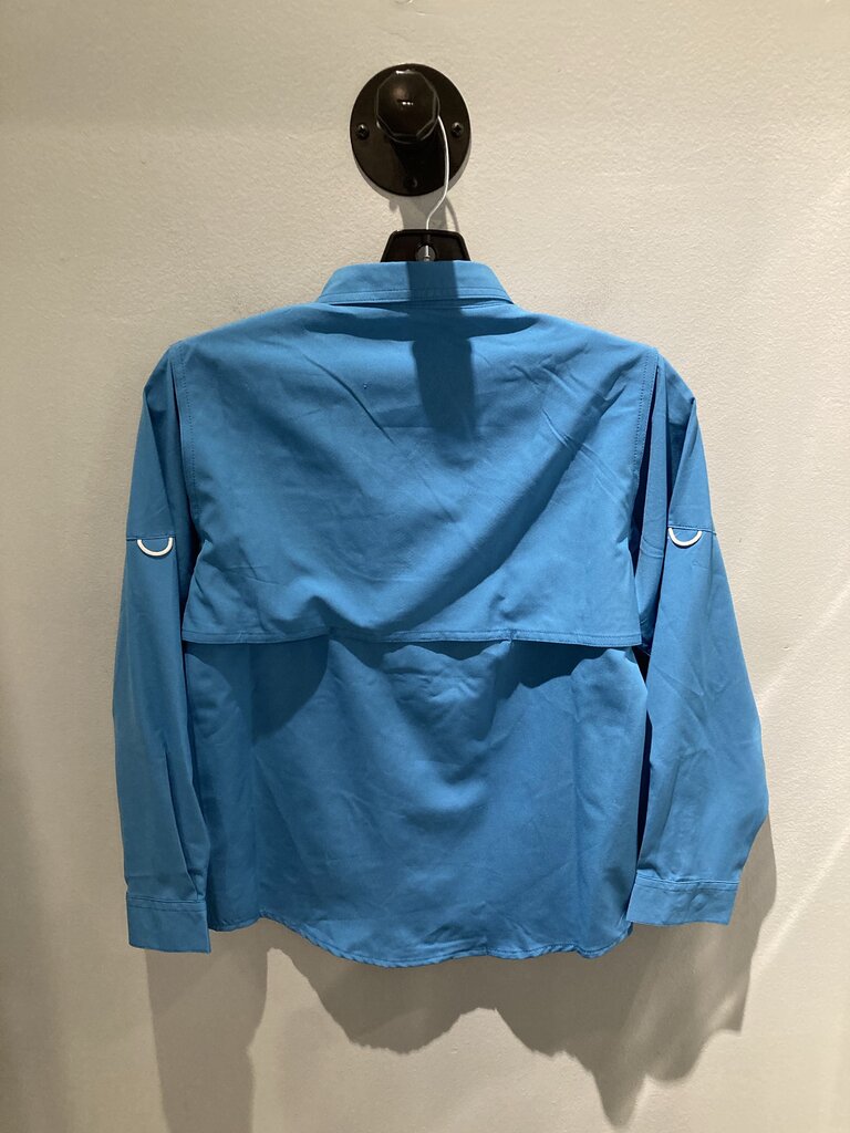 World Wide Sportsman LS Button Up, Blue, Kids M