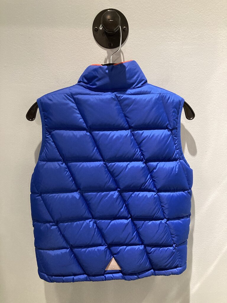 LL Bean Full Zip Down Vest, Blue/Red, Kids M (10-12)