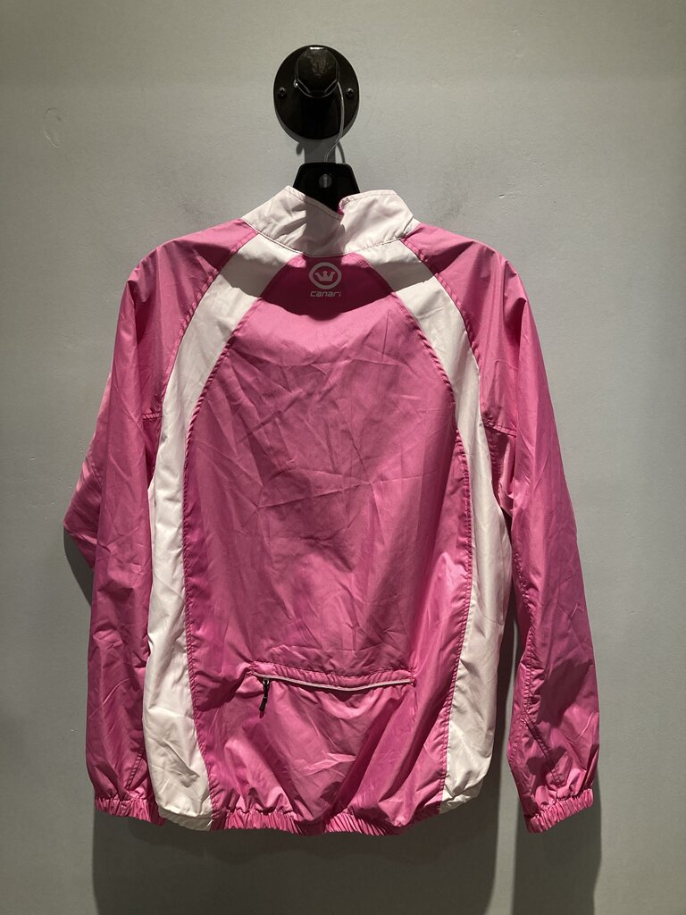 Canari Full Zip Wind Jacket, Pink/White, Women's XL
