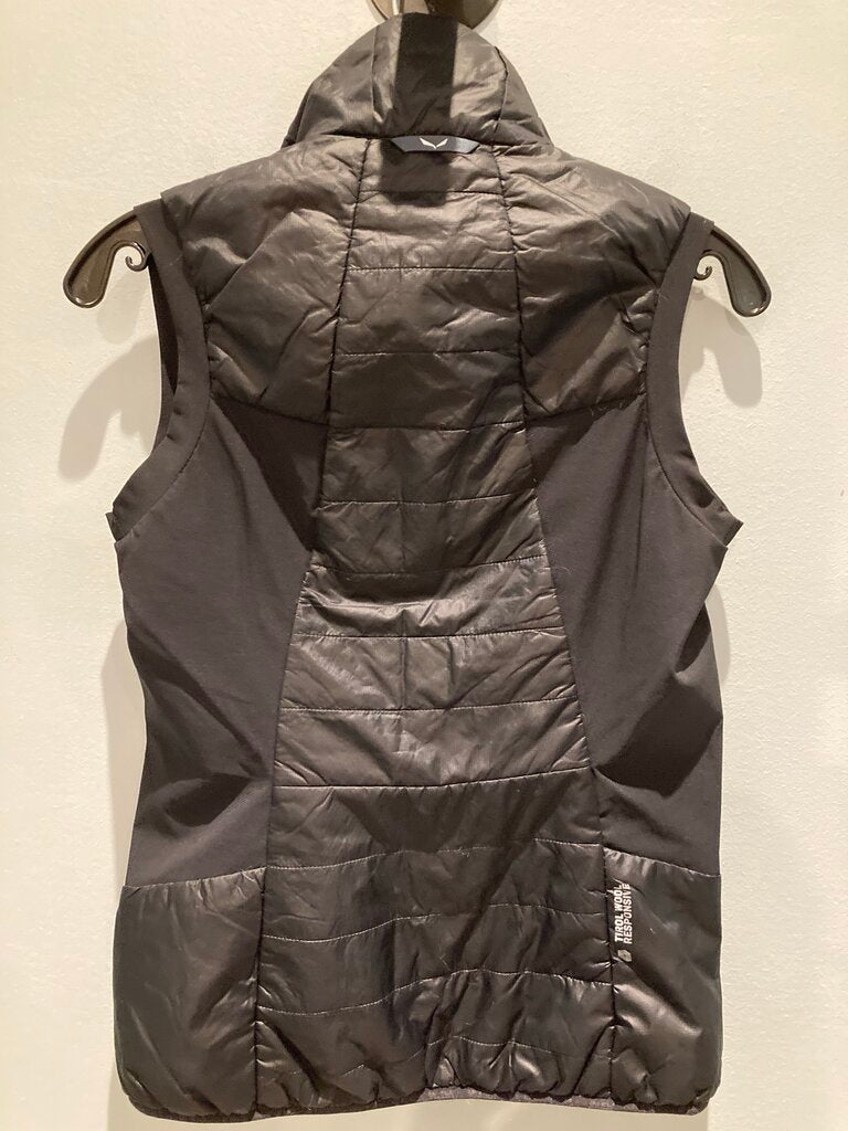 Salewa Full Zip Puffer Vest, Black, Women's XS