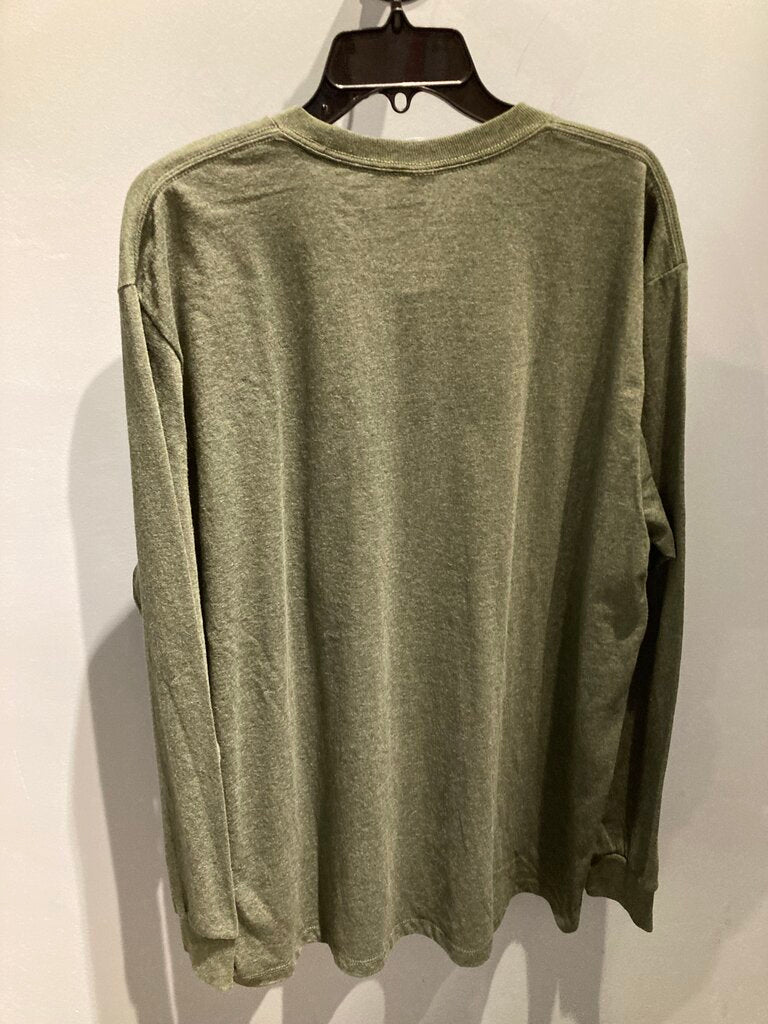 Take A Hike LS Top, Green, Men's XL