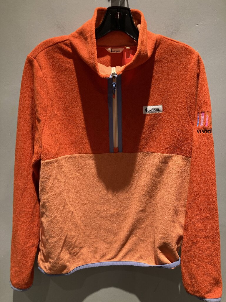 Cotopaxi 1/4 Zip Fleece, Orange/Branded, Women's M