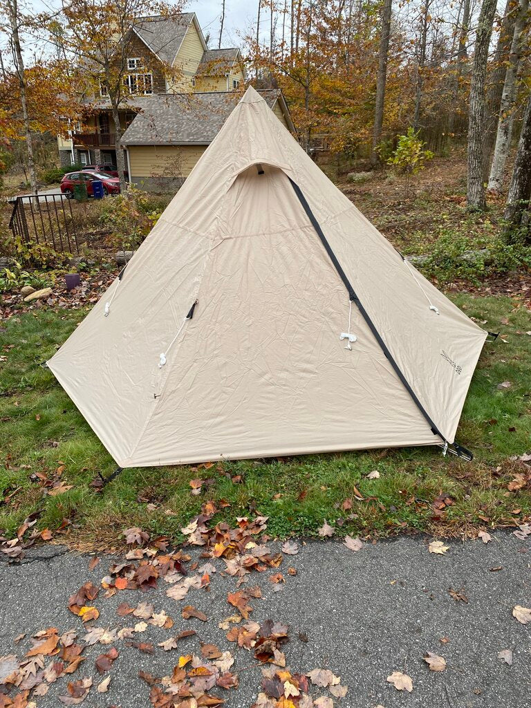 DOD One Pole Tent, W/Kelty Pole, Khaki, Medium