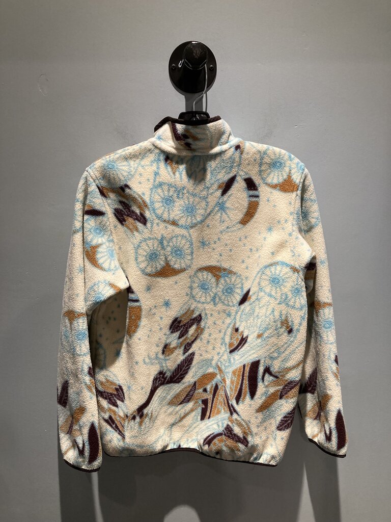 Patagonia Snap T Fleece, White/Blue/Purple Print, Women's M