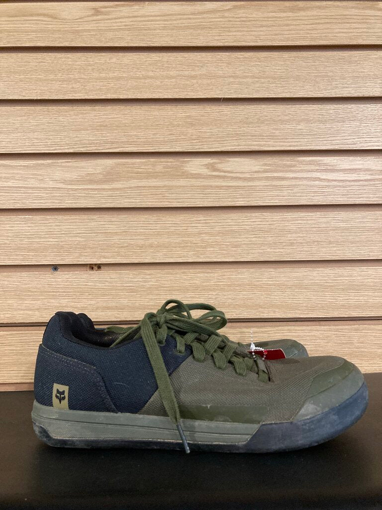 Fox Union Canvas Bike Shoes, Green/Black, Men's 8