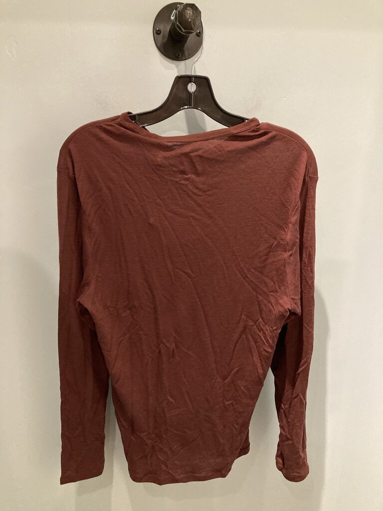 (NEW) Icebreaker Merino Wool Base Layer Top, Rust, Men's L