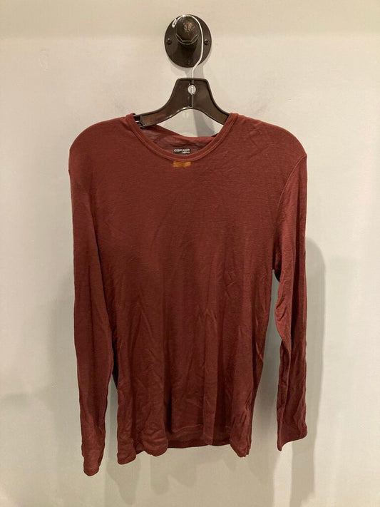 (NEW) Icebreaker Merino Wool Base Layer Top, Rust, Men's L