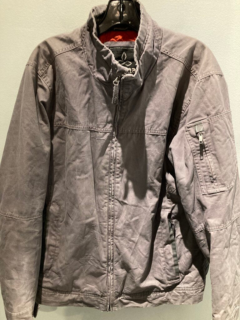 Prana Insulated Full Zip Jacket, Grey, Men's L