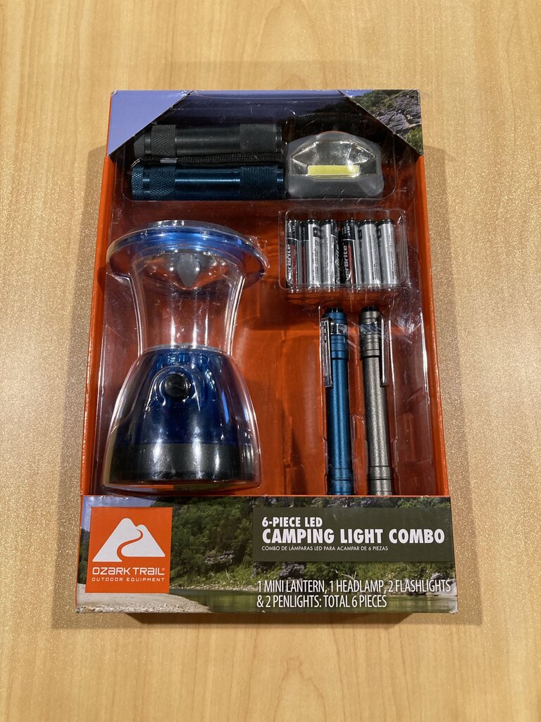Ozark Trail 6 Piece Camping Light Combo, In Box