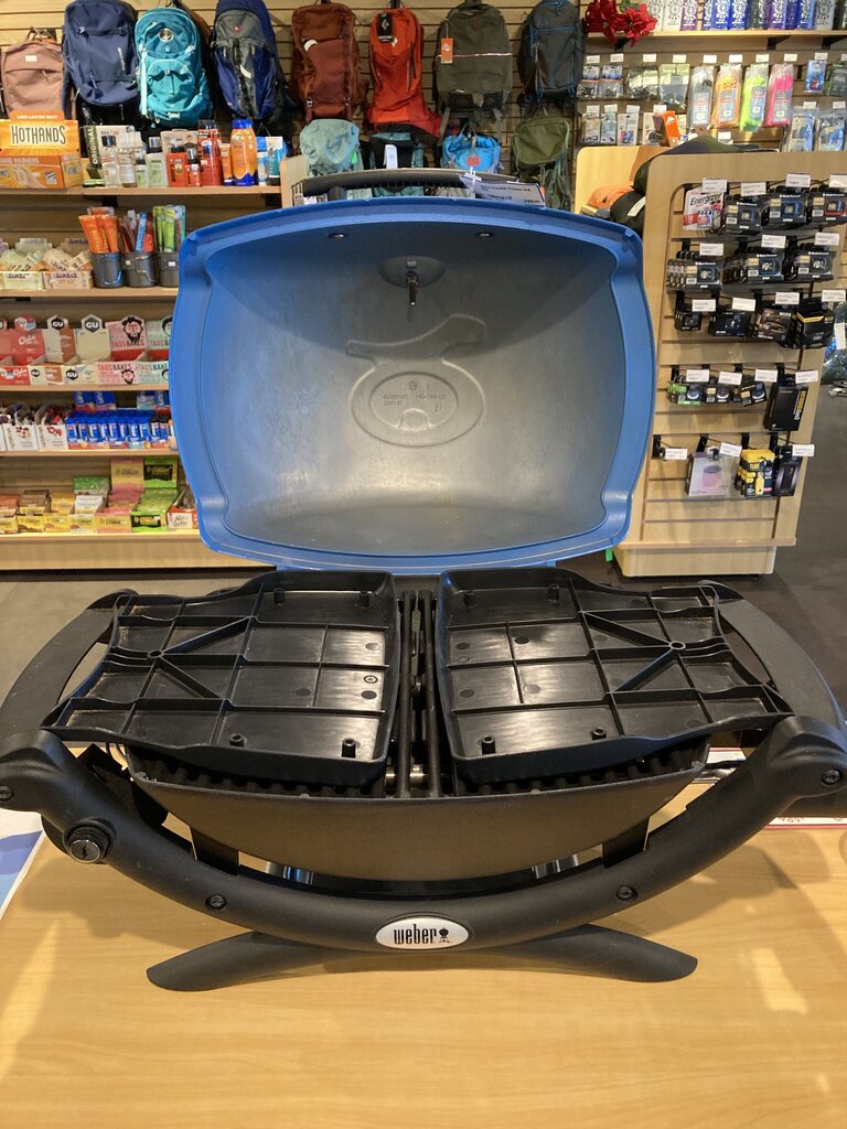 Weber Portable Propane Grill, Blue