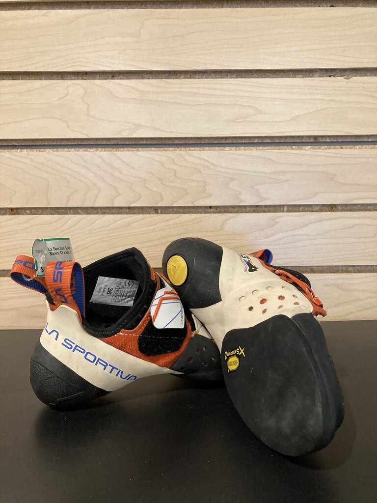 La Sportiva Solution Climbing Shoes, Orange, Sz 36