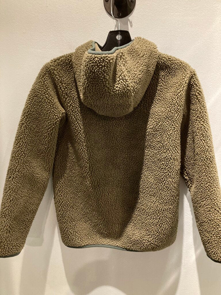 Lands End High Pile Fleece Jacket, Green, Kid's M