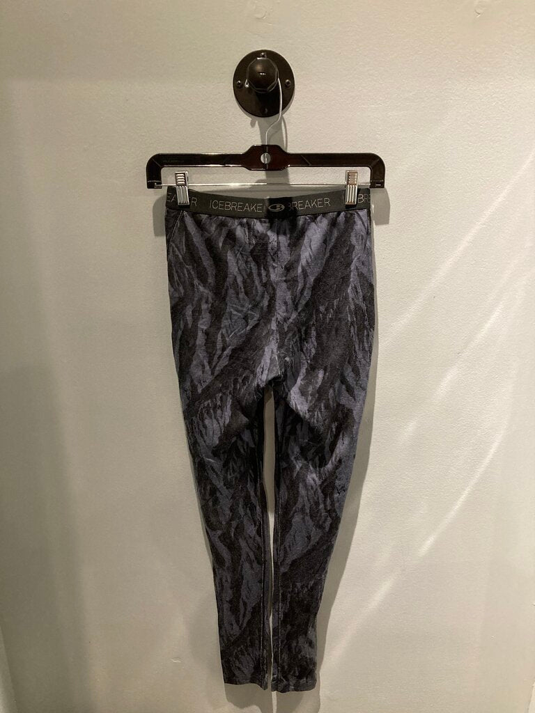 Icebreaker Base Layer Bottoms, Black/ Navy Marble, Women's M