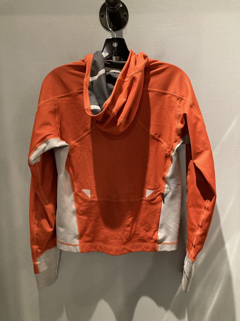 (WEAR) Mountain Hardwear Full Zip Hooded Jacket, Orange/Grey, Women's M