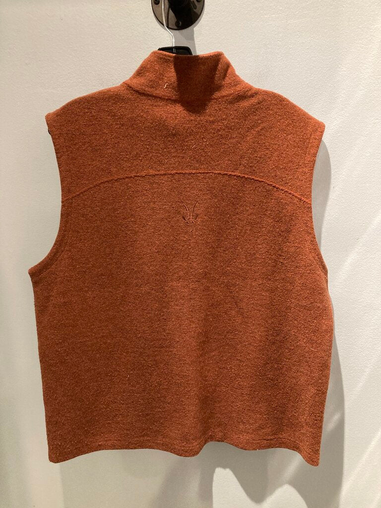 Ibex Wool Vest, Orange, Men's XL