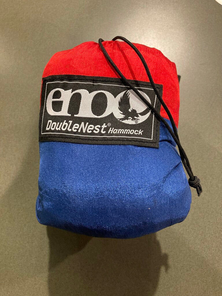 ENO DoubleNest Hammock, Red/Blue Print