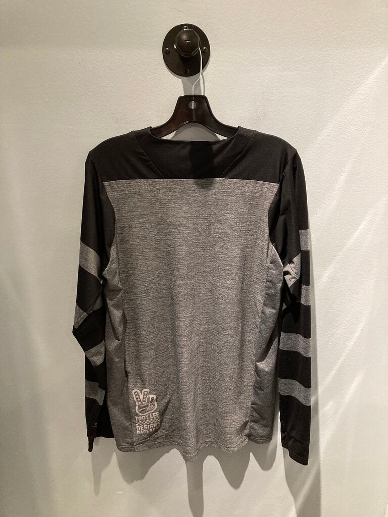 Troy Lee LS Bike Top, Black/Logo, Men's M