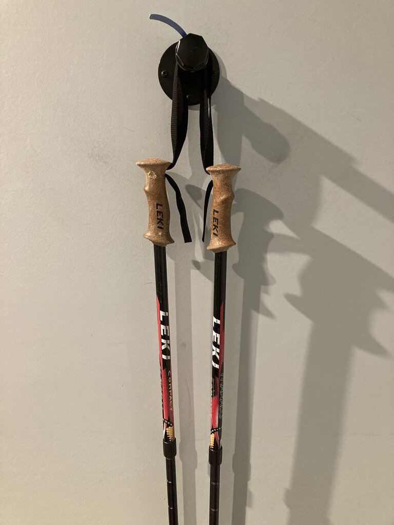 Leki Trekking Poles, Black/Red