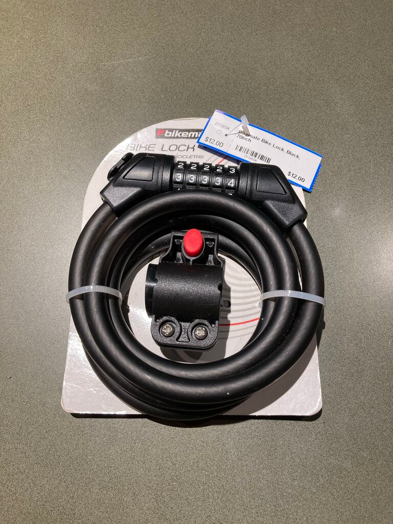 Bikemate Bike Lock, Black, 70Inch