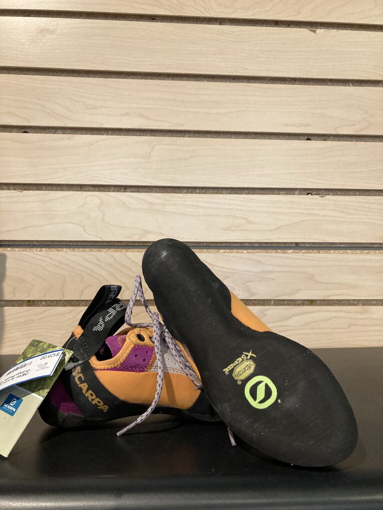 (NEW) Scarpa Climbing Shoes, Orange/Purple, EU 36