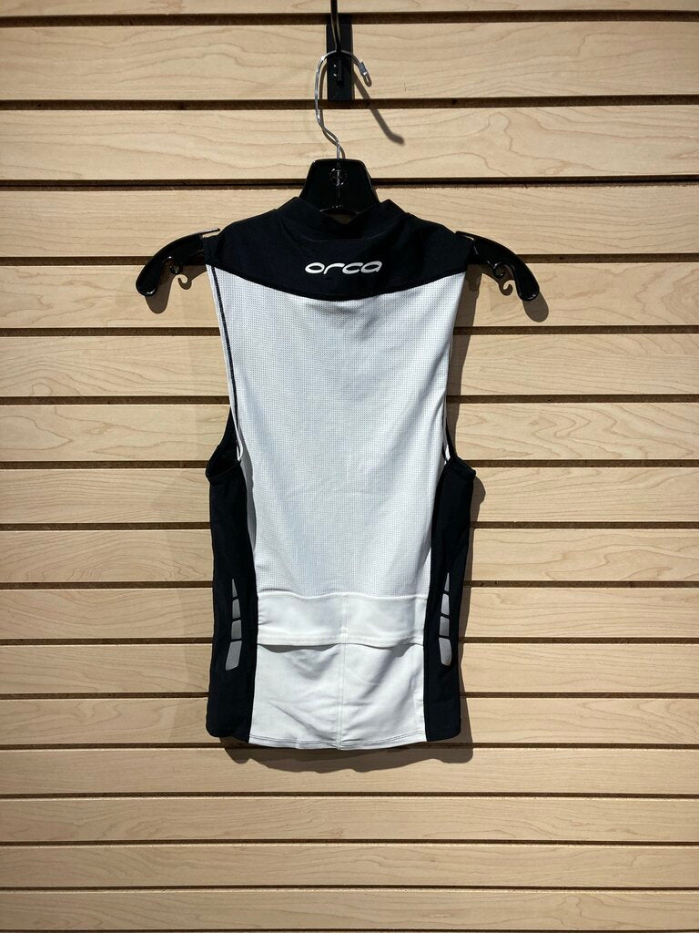 ORCA 1/2 Zip Tank, Black/White, Women's M
