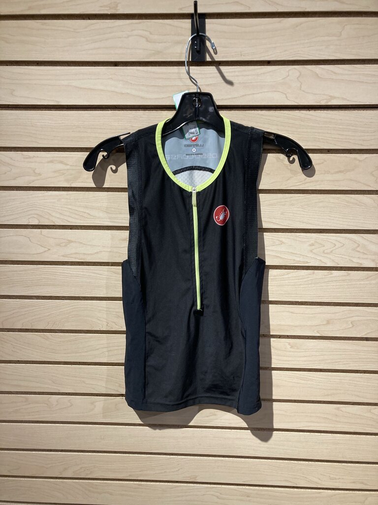 Casttelli 1/2 Zip Tank, Black/Yellow, Women's M