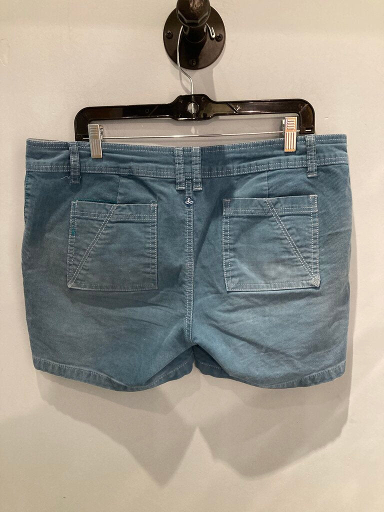 Prana Corduroy Short, Blue, Women's 14