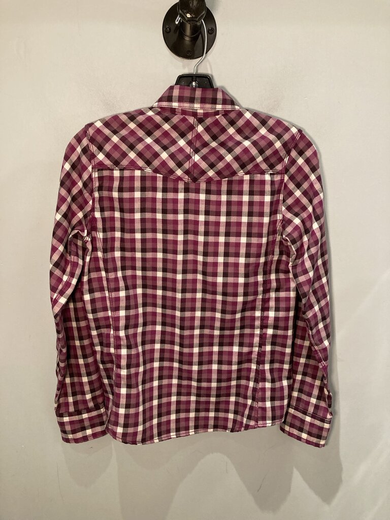 The North Face LS ButtonUp, Purple/White, Women's XS