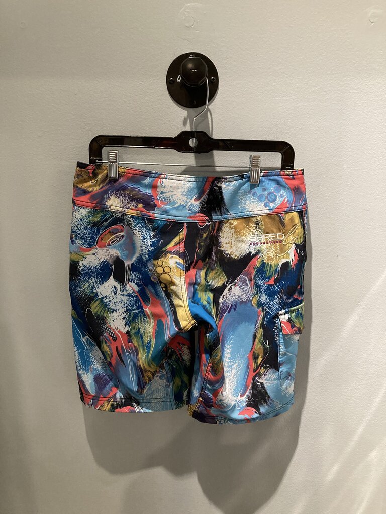 Shredly Shorts, Exploded Peacock, Women's 4