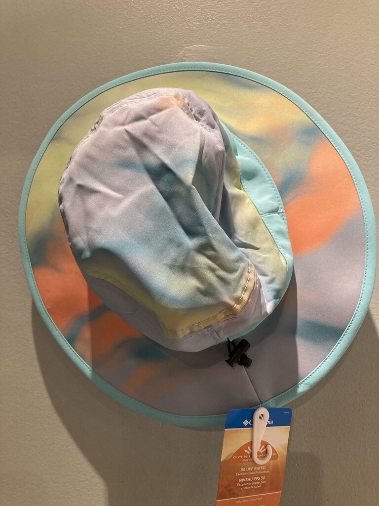 (NWT) Columbia Sun Hat, Blue/Orange/Yellow, Youth OS