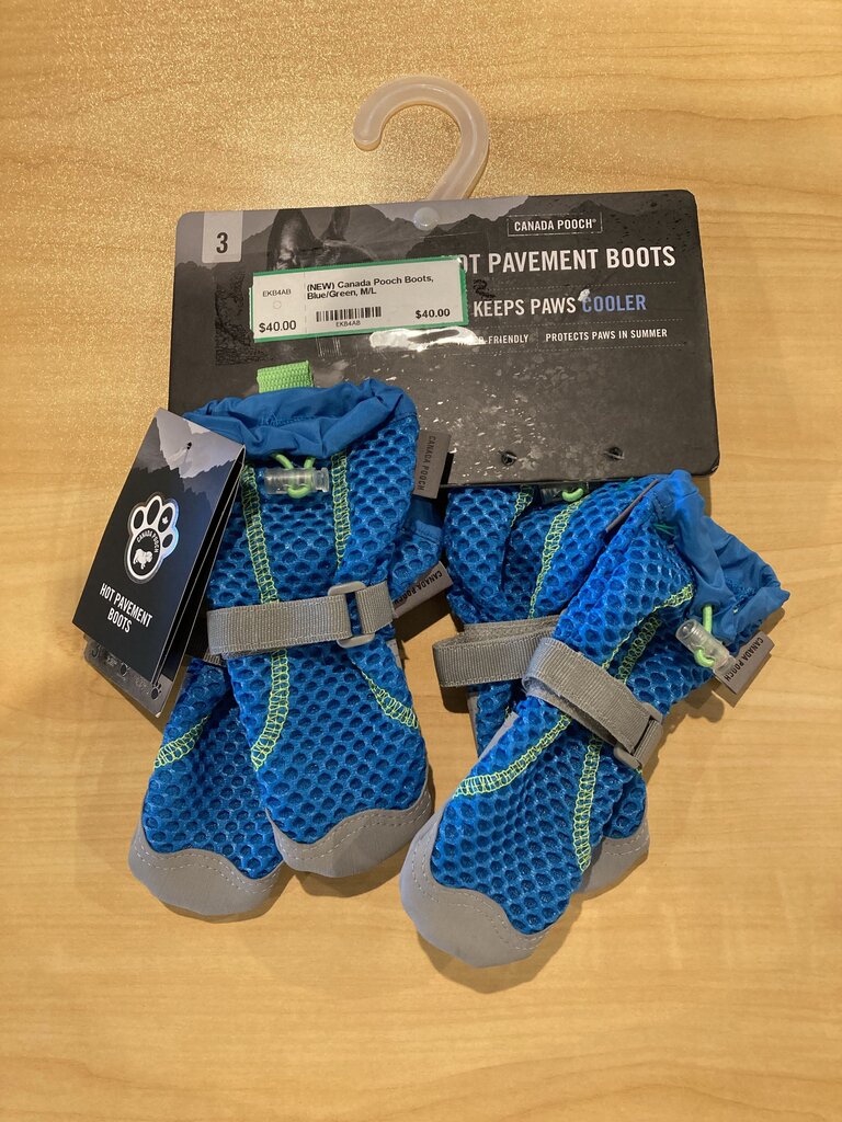 (NEW) Canada Pooch Boots, Blue/Green, M/L