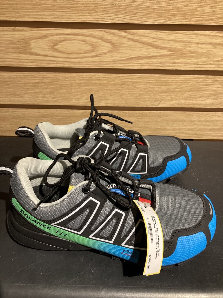 (NEW) Hike Balance Trail Running Shoes, Grey/Blue, Women's 9