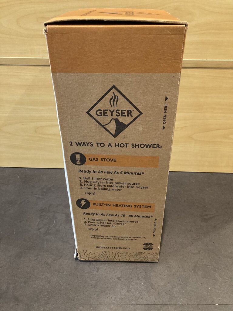 Geyser Systems Hot Portable Shower, Yellow/Orange (untested)