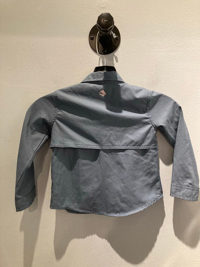 Ocean Coast LS ButtonUp, Slate, Kid's 3T