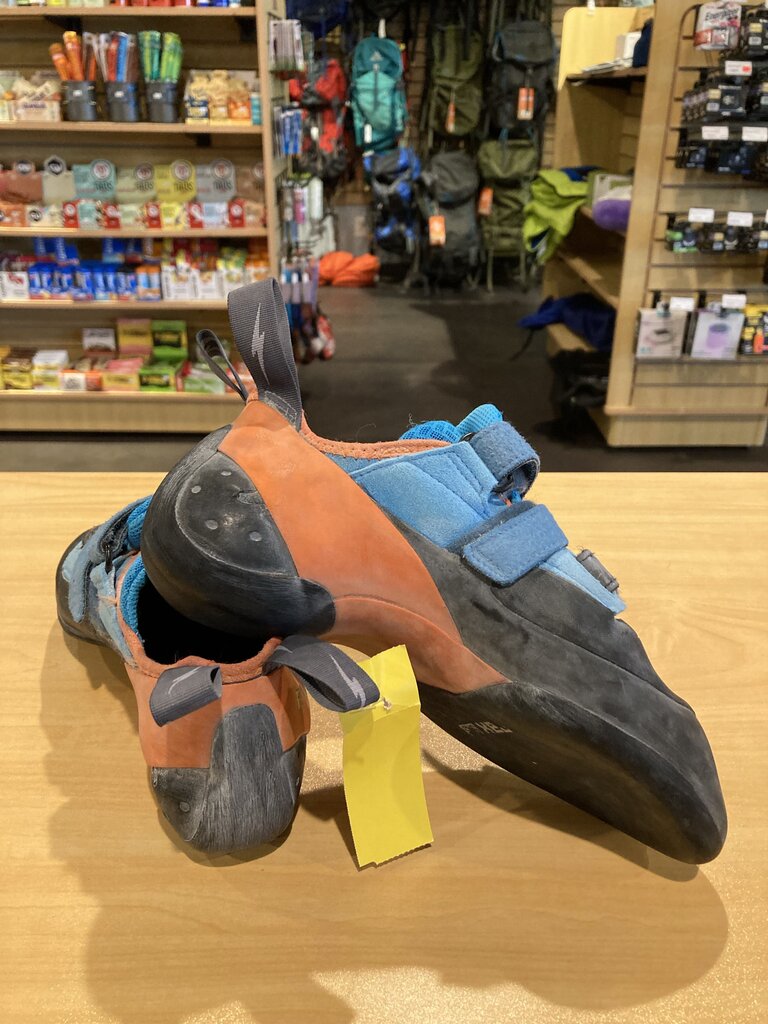 Evolv Shaman Climbing Shoe, Blue/Orange, Women's 8.5