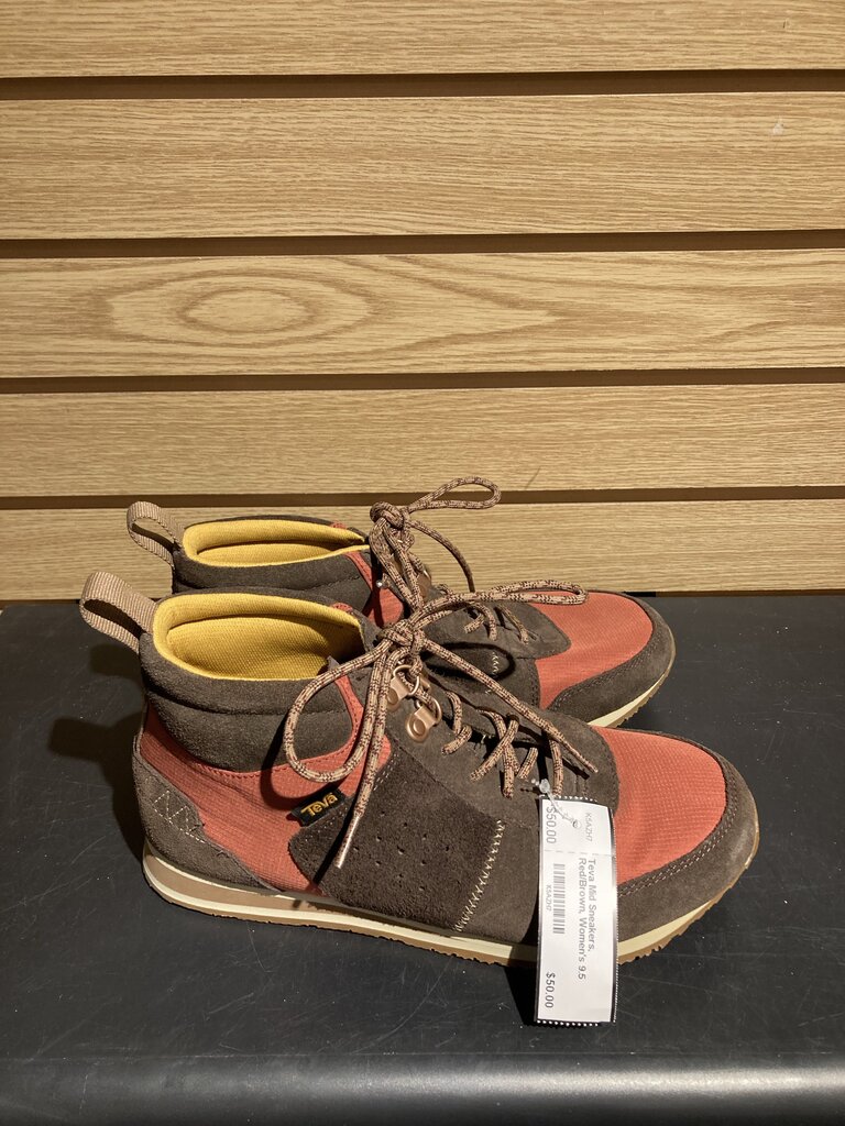 Teva Mid Sneakers, Red/Brown, Women's 9.5
