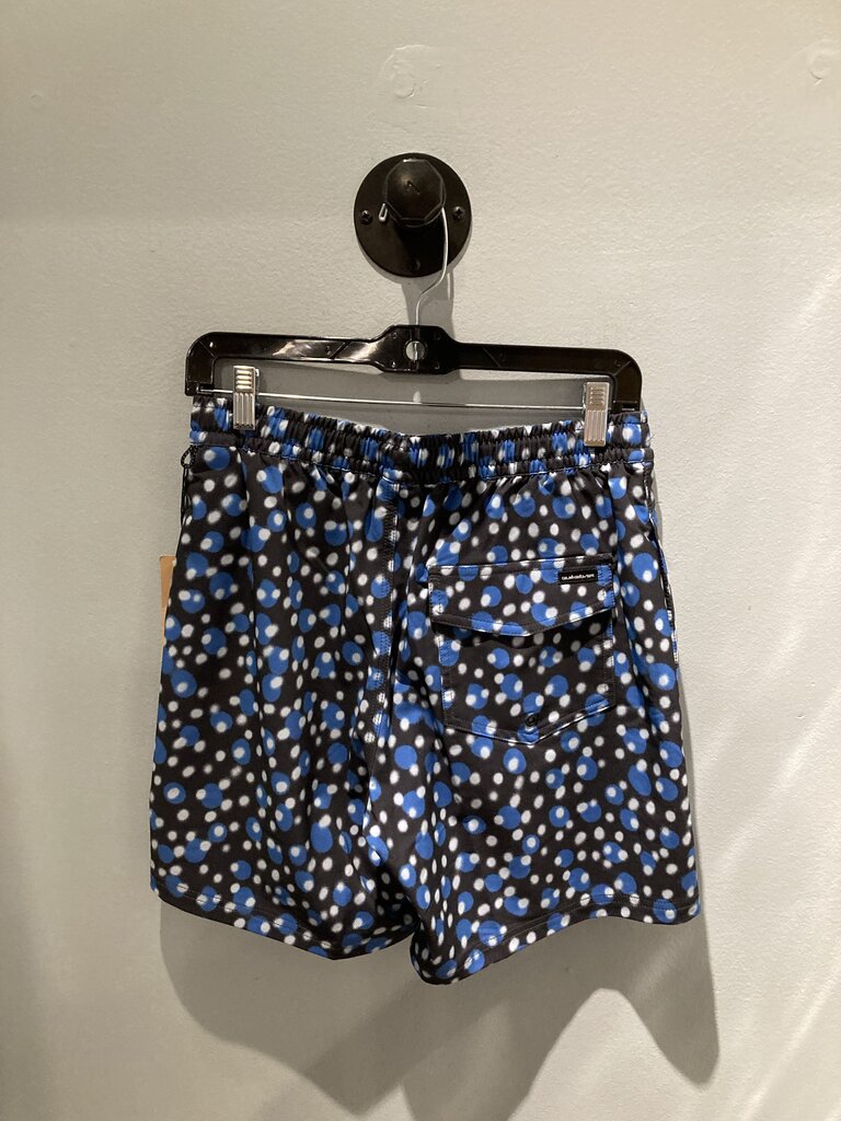Quicksilver Surfsilk Swim Trunks, Black/Blue, Men's S