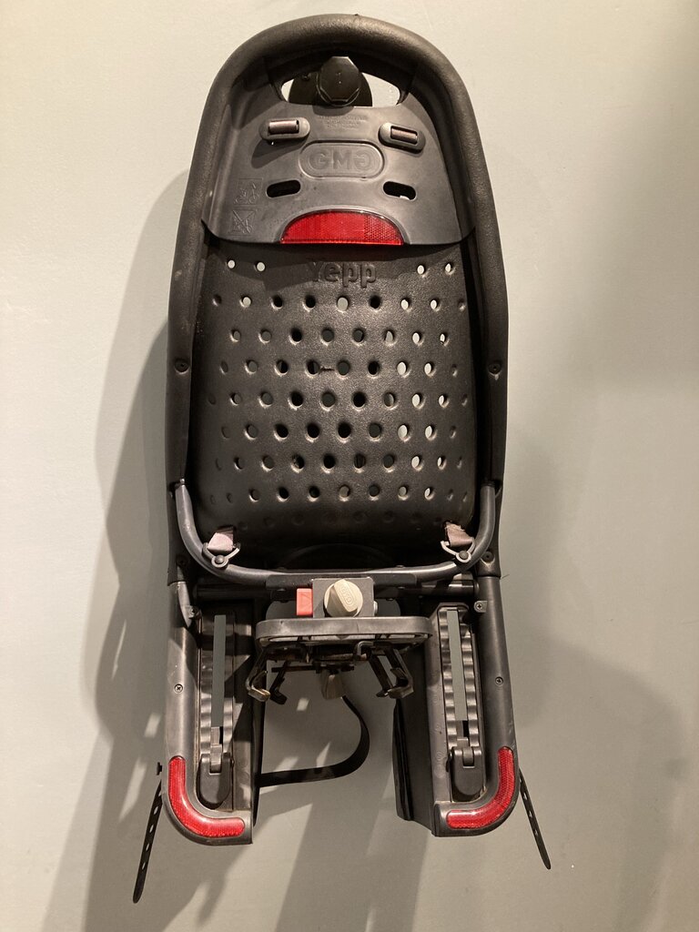 Yepp Maxi Kid Seat w/ Rack Attachment, Black/Grey